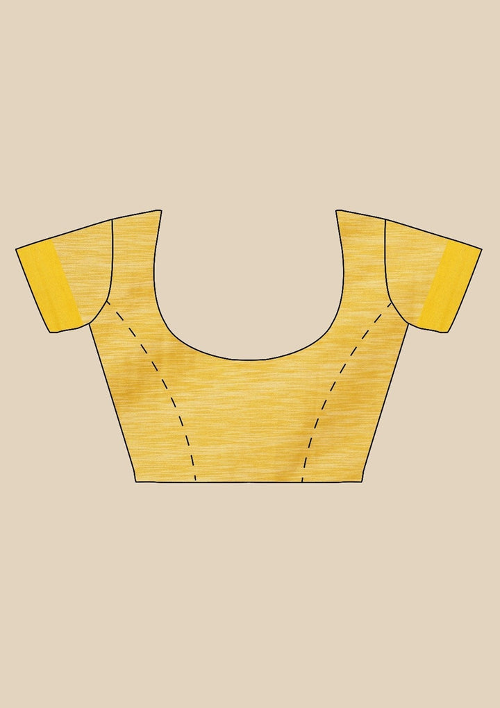 Mustard Zariwork Art Silk Designer Saree - koskii