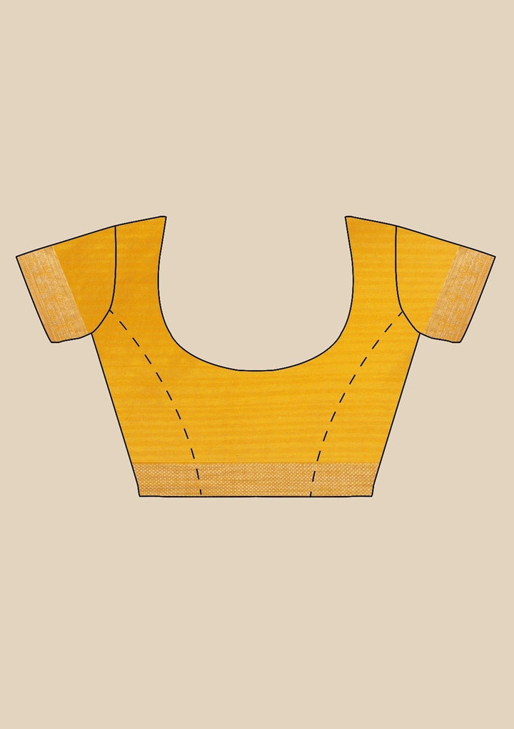Mustard Zariwork Raw Silk Designer Saree - koskii