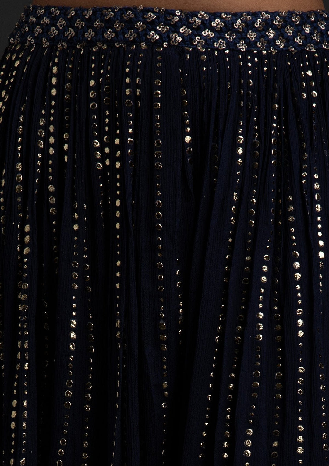 Navy Blue Sequins Georgette Designer Salwar Suit - koskii