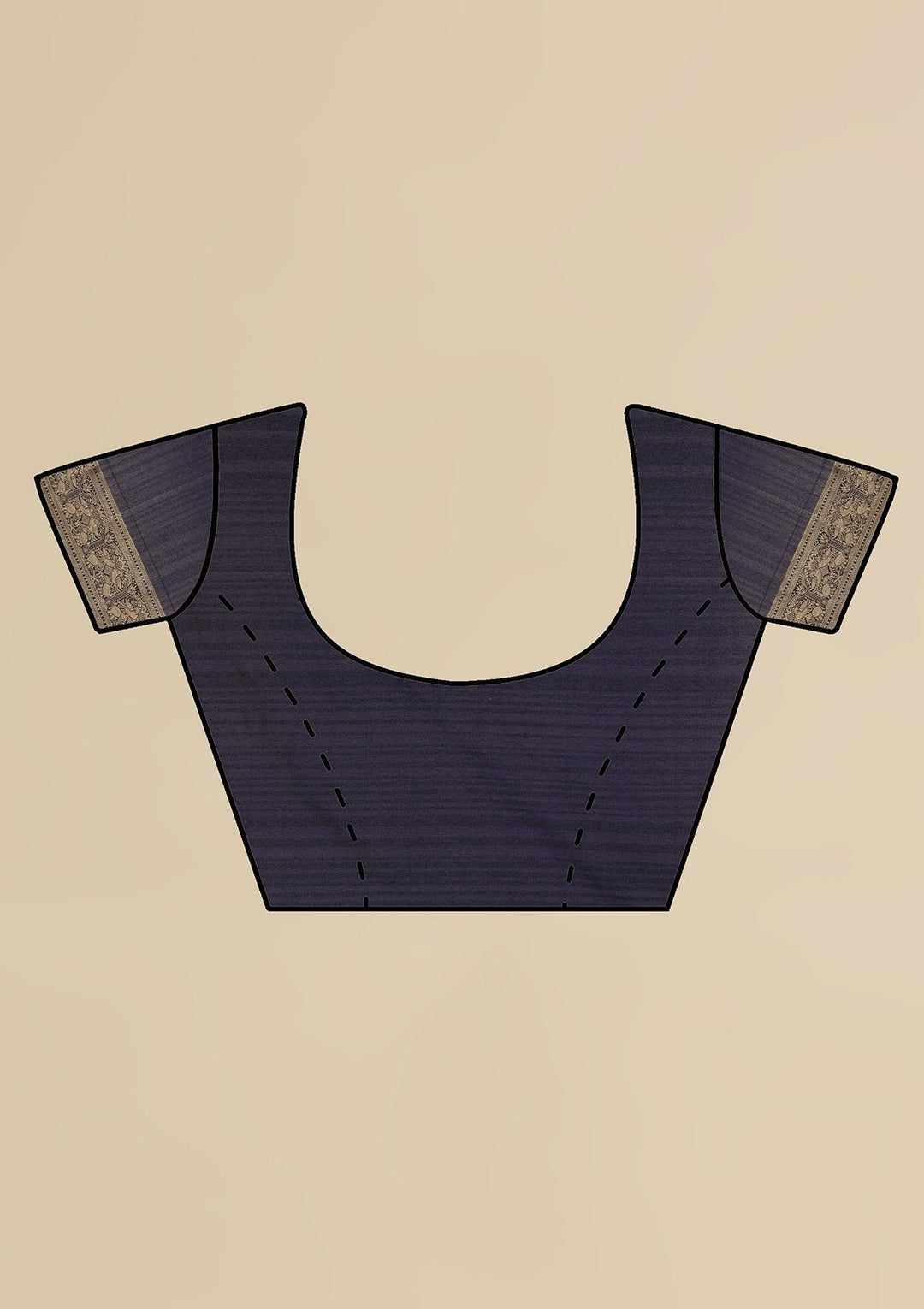 Navy Blue Zariwork Raw Silk Designer Saree - koskii