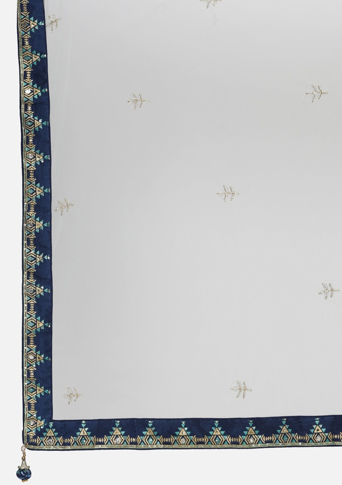 Navy Blue Sequins Art Silk Designer lehenga - koskii