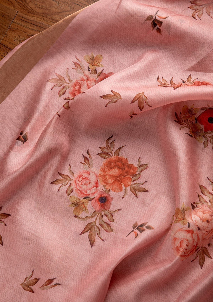 Onion Pink Sequins Georgette Designer Unstitched Salwar Suit - koskii