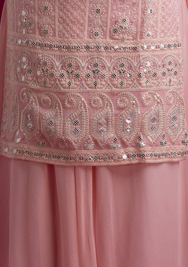 Pink Chikankari Georgette Designer Salwar Suit - koskii
