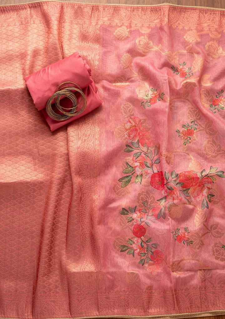 Pink Sequins Semi Crepe Designer Unstitched Salwar Suit - koskii