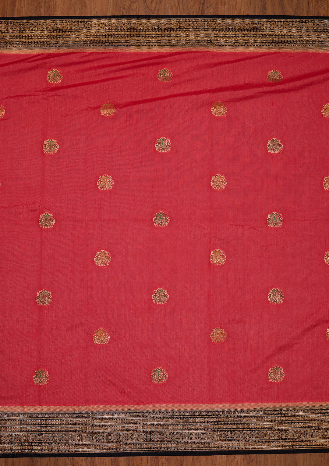 Pink Zariwork Raw Silk Designer Saree - koskii