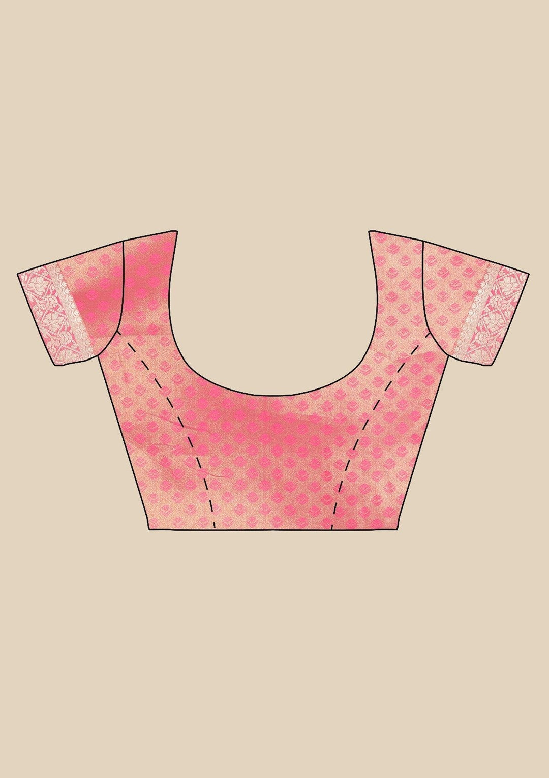 Pink Zariwork Tissue Designer Saree - koskii