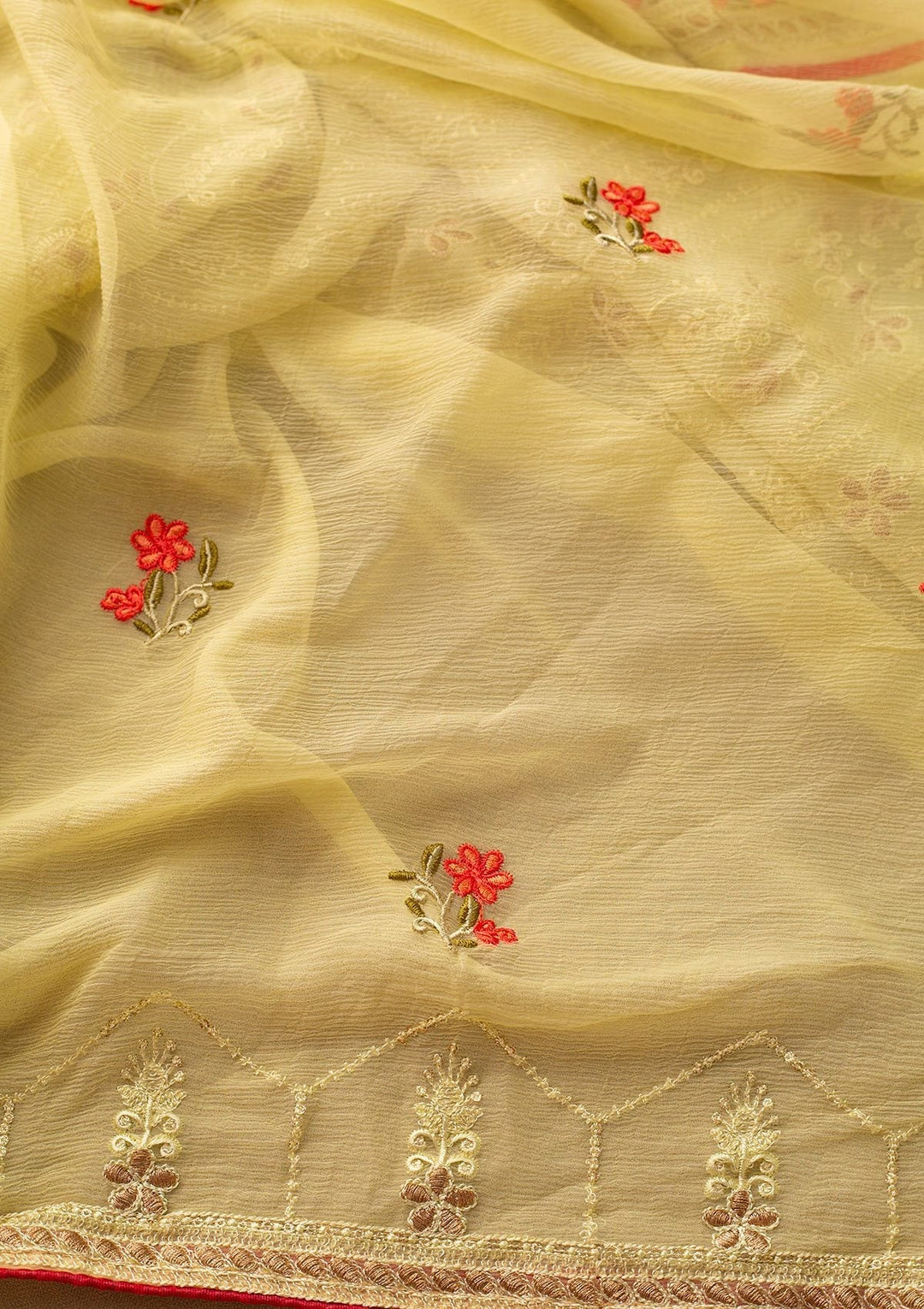 Pista Green Chikankari Georgette Designer Unstitched Salwar Suit - koskii