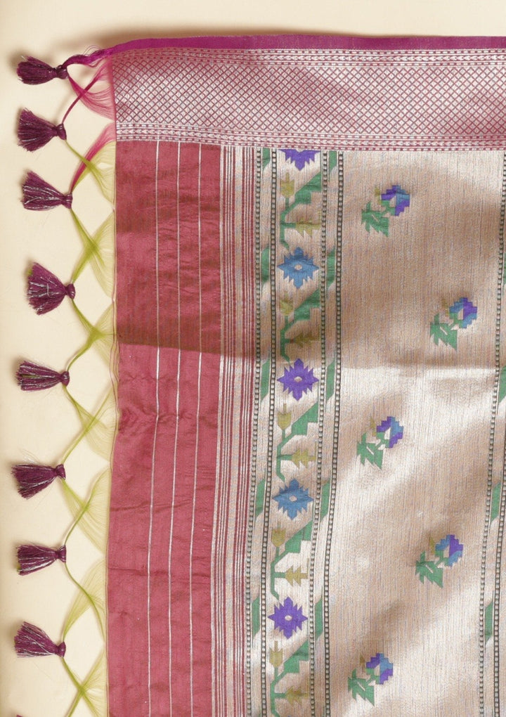 Pista Green Zariwork Art Silk Designer Saree - koskii