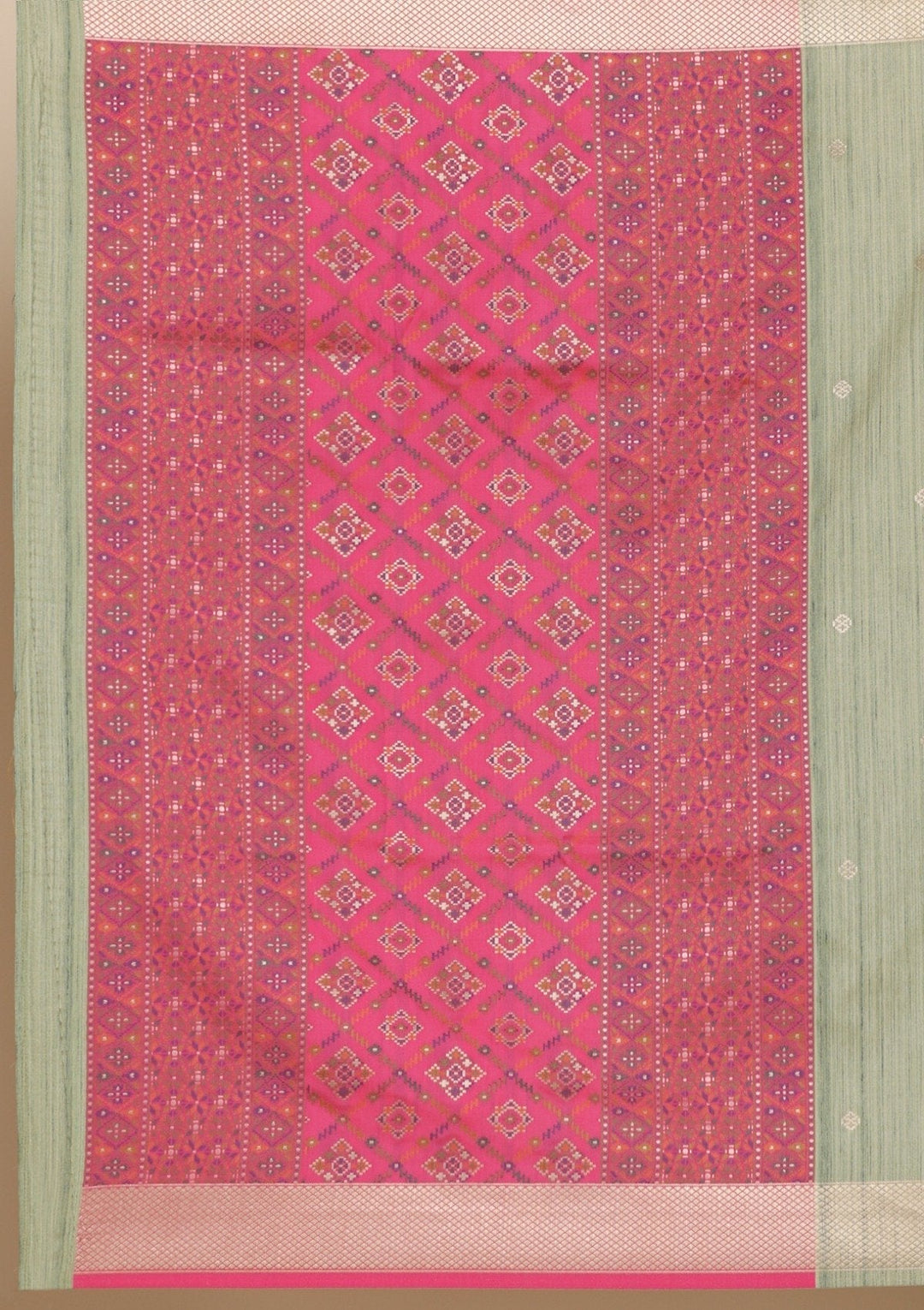 Pista Green Zariwork Raw Silk Designer Saree - koskii