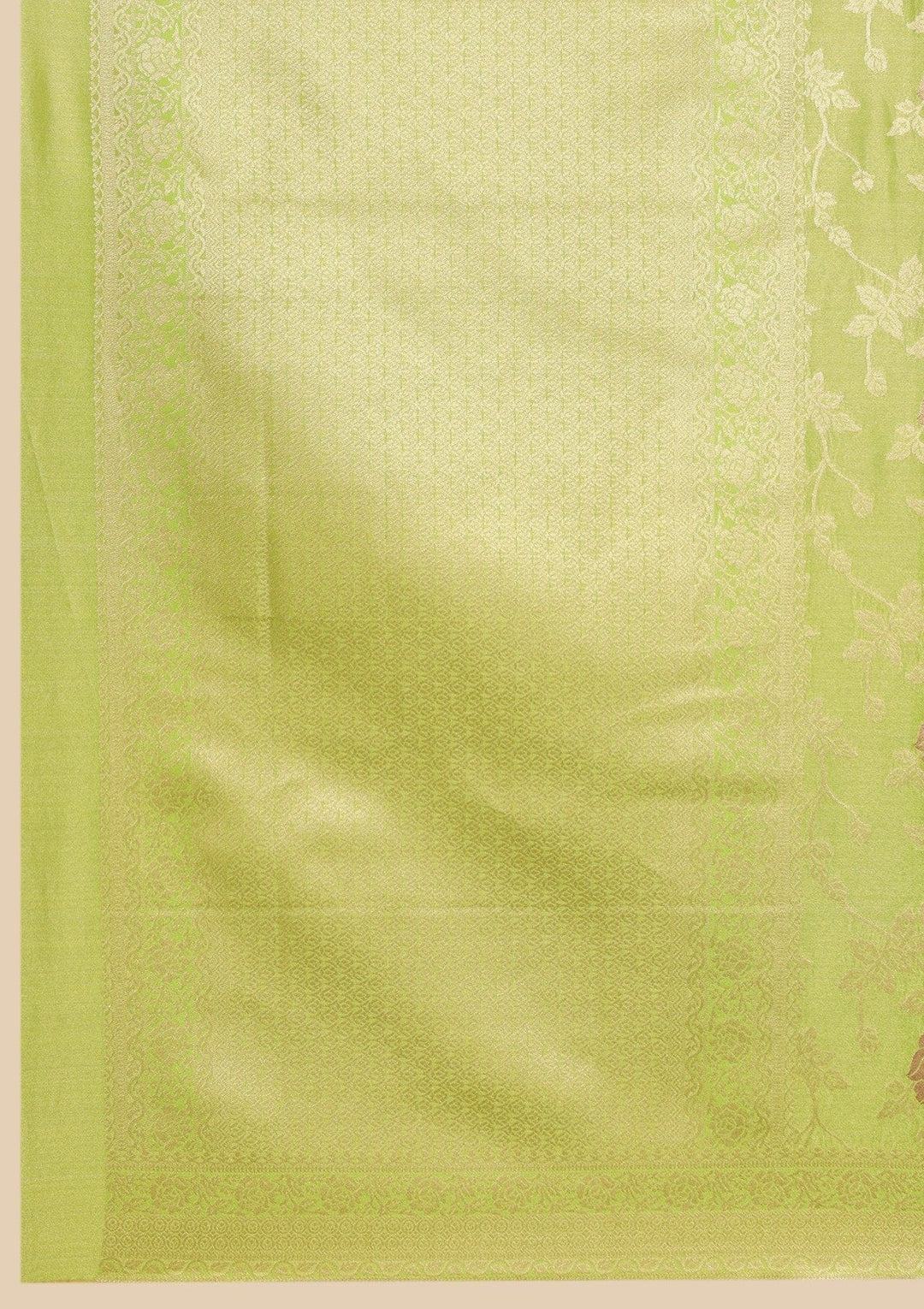 Pista Green Zariwork Tissue Designer Saree - koskii