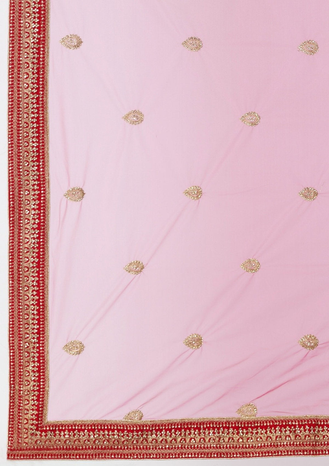 Rani Pink Stonework Velvet Designer Semi-Stitched Lehenga - koskii