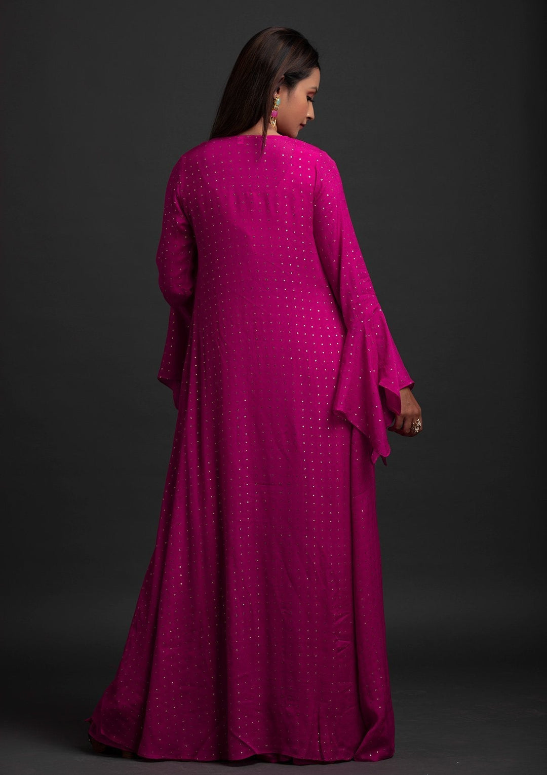 Rani Pink Zariwork Brocade Designer Salwar Suit - koskii