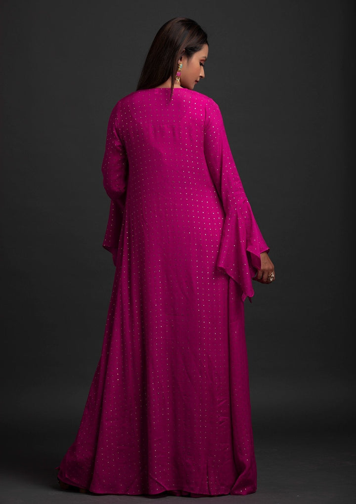 Rani Pink Zariwork Brocade Designer Salwar Suit - koskii