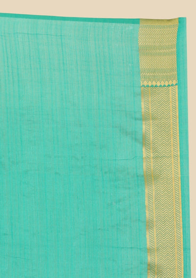 Rani Pink Zariwork Raw Silk Designer Saree - koskii