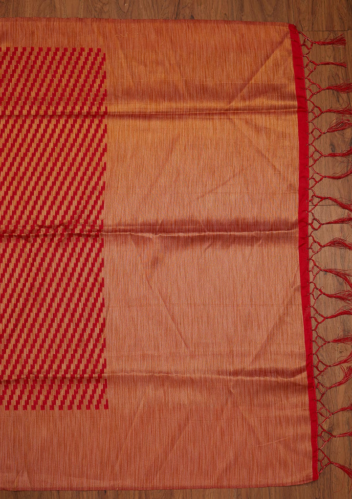 Red Zariwork Art Silk Designer Saree - koskii