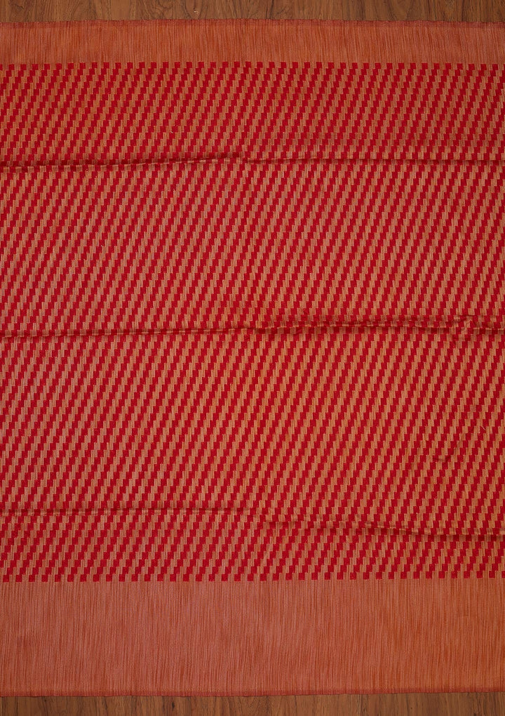 Red Zariwork Art Silk Designer Saree - koskii