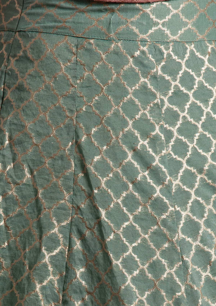 Sea Green Sequins Art Silk Designer Lehenga - koskii