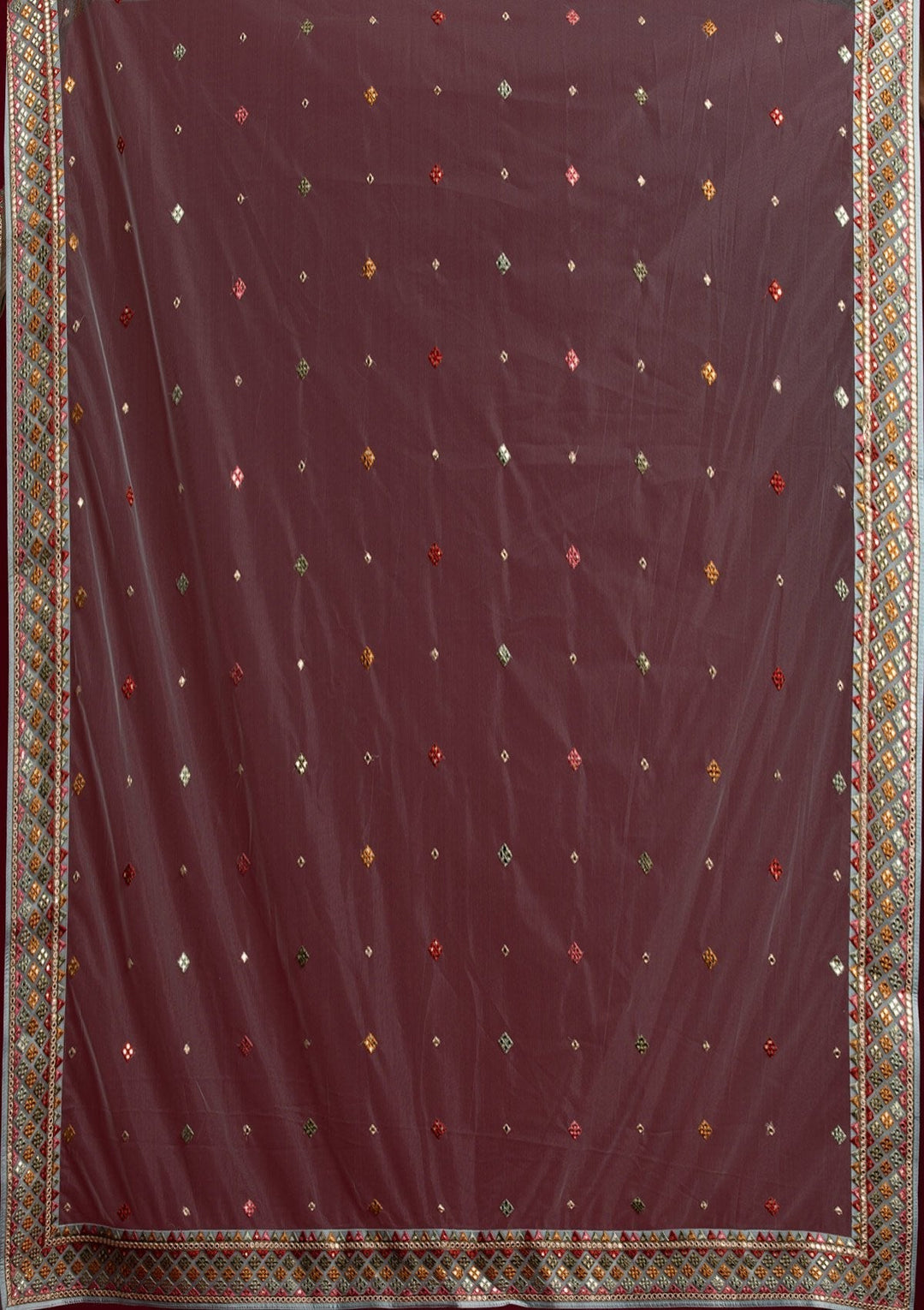 Sky Blue Gotapatti Net Designer Lehenga - koskii
