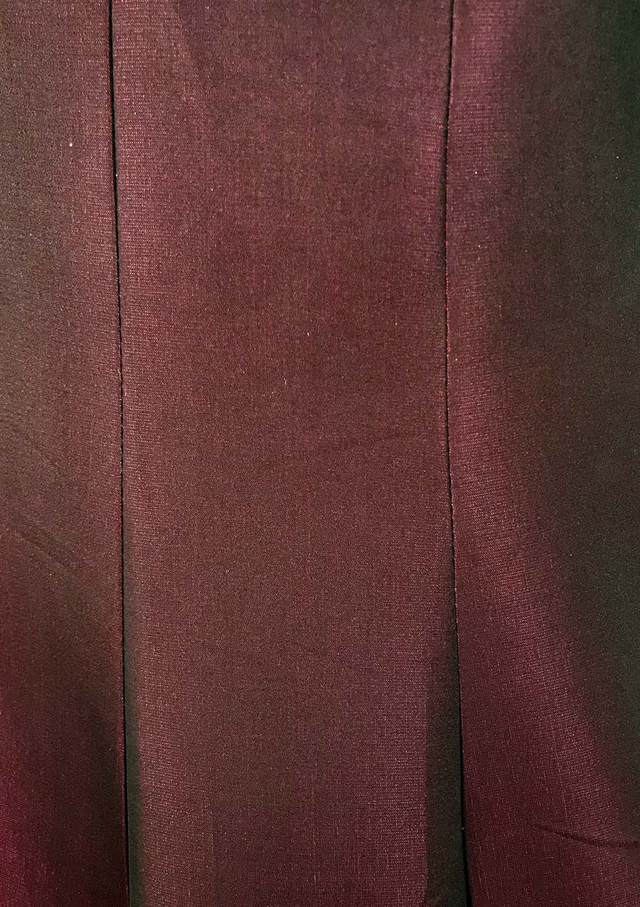 Wine Stonework Taffeta Silk Designer Gown - koskii