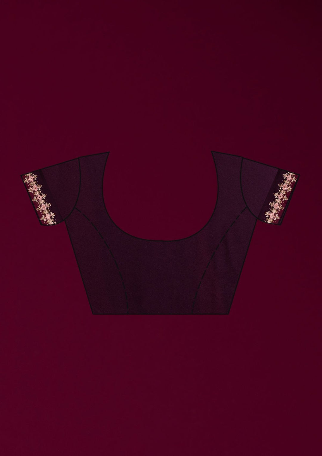 Wine Swarovski Georgette Designer Saree - koskii
