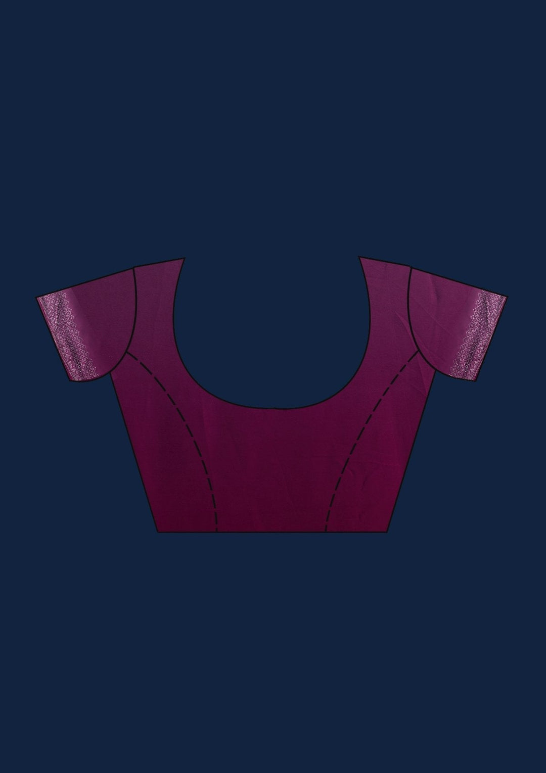 Wine Swarovski  Satin Designer Saree - Koskii