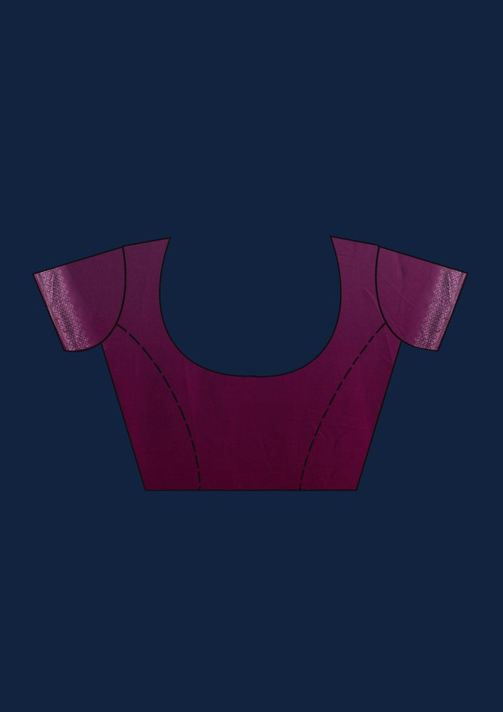 Wine Swarovski  Satin Designer Saree - Koskii