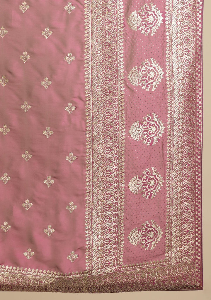 Wine Zariwork  Art Silk Designer Saree - koskii