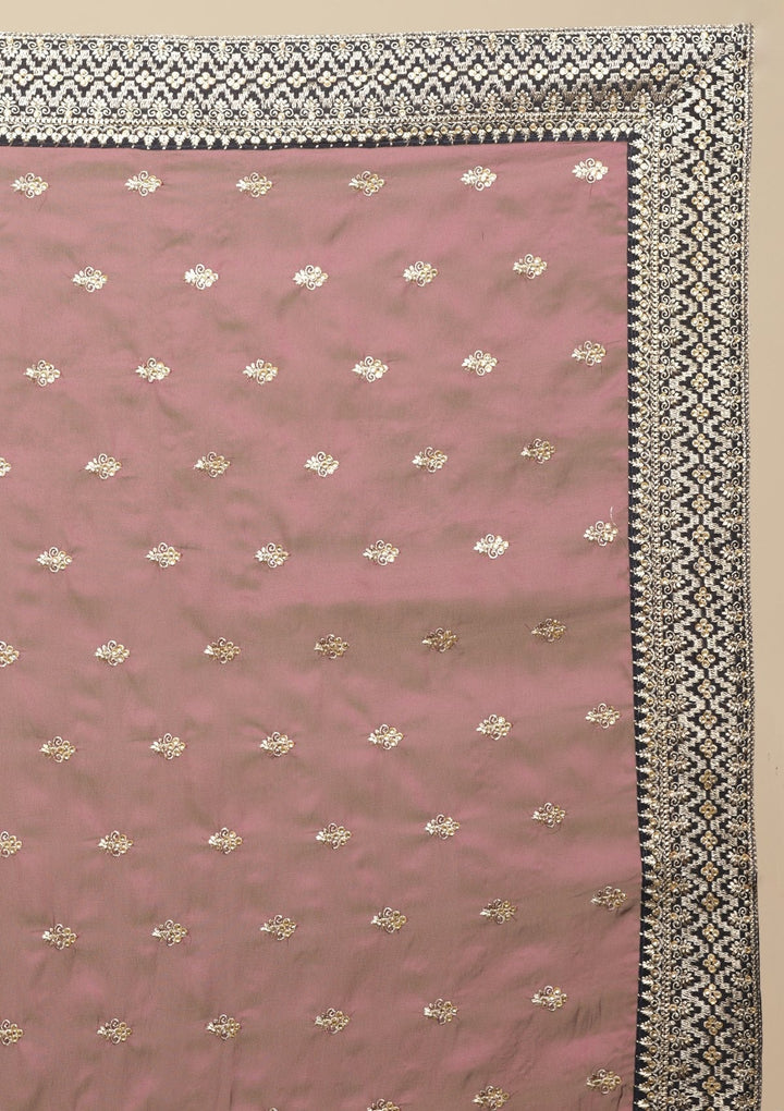Wine Zariwork  Art Silk Designer Saree - koskii