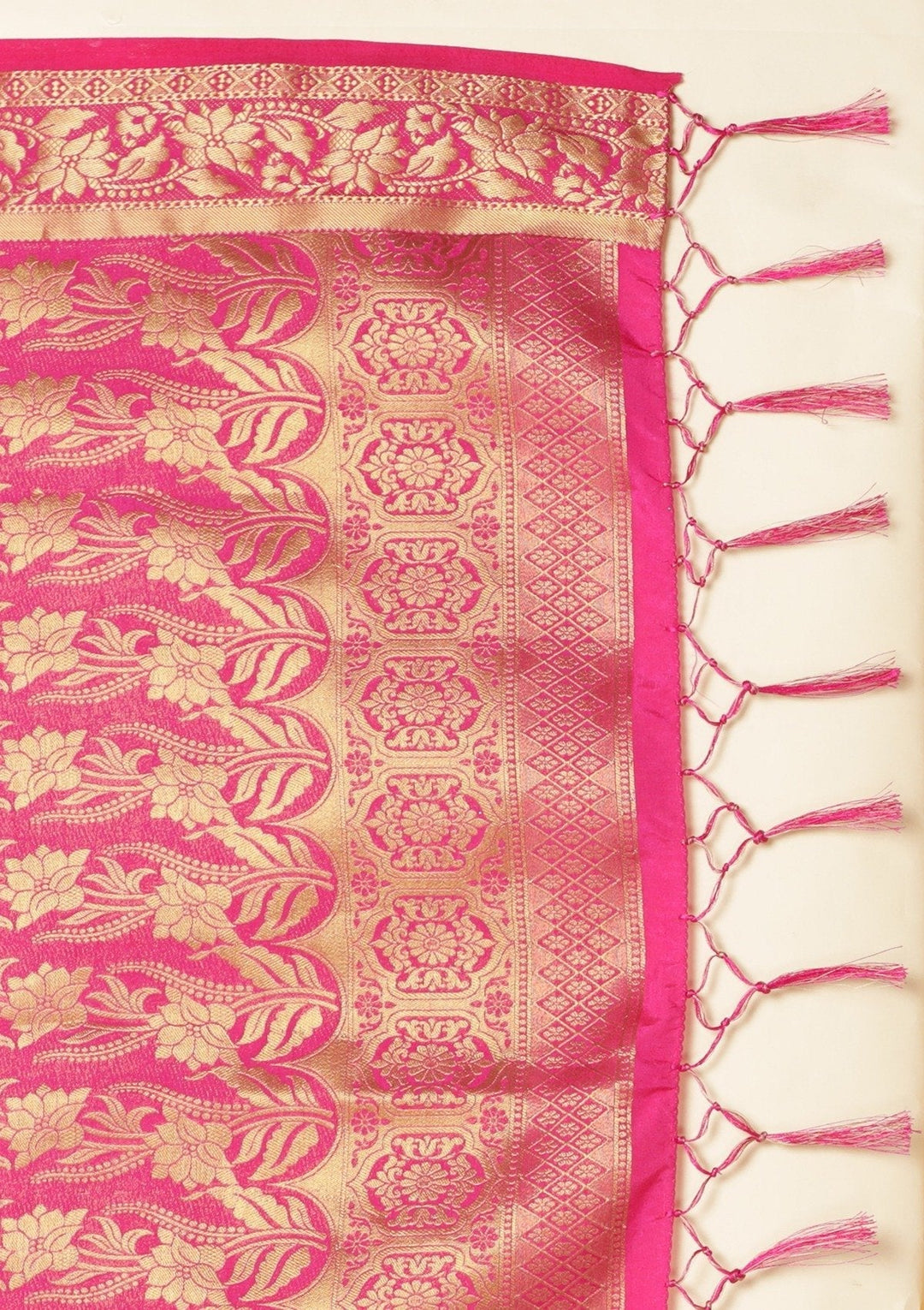 Yellow Zariwork Art Silk Designer Saree - koskii